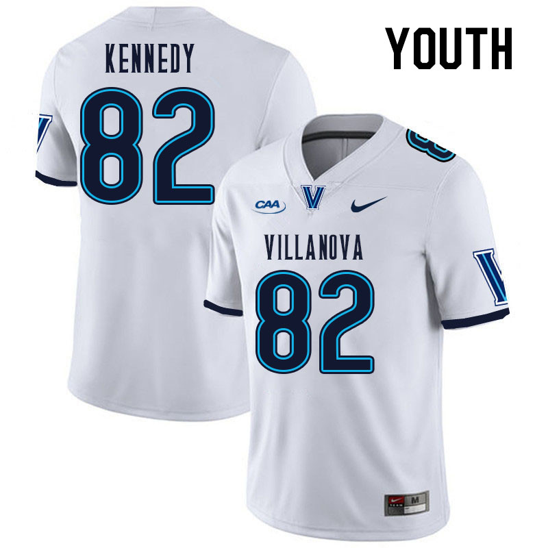 Youth #82 Ryan Kennedy Villanova Wildcats College Football Jerseys Stitched Sale-White